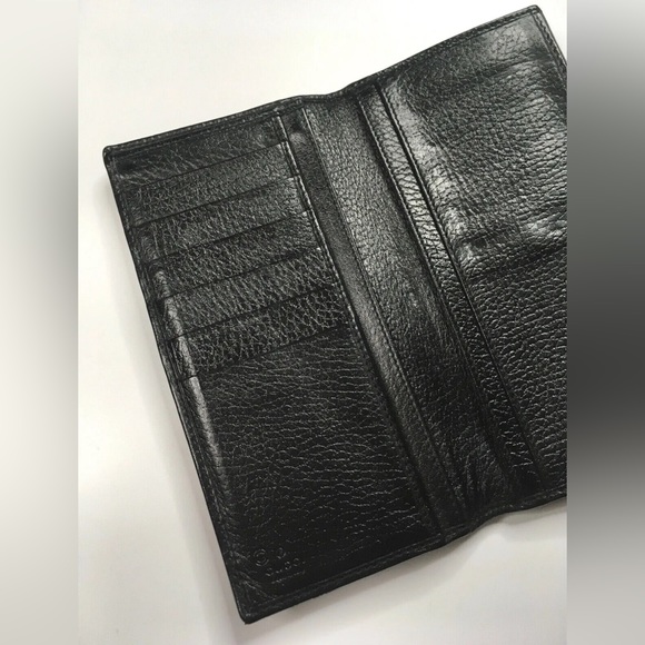 GUCCI VINTAGE LEATHER LONG WALLET - Picture 6 of 11